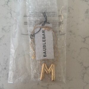 NWT BaubleBar Gold Initial Necklace “M”
